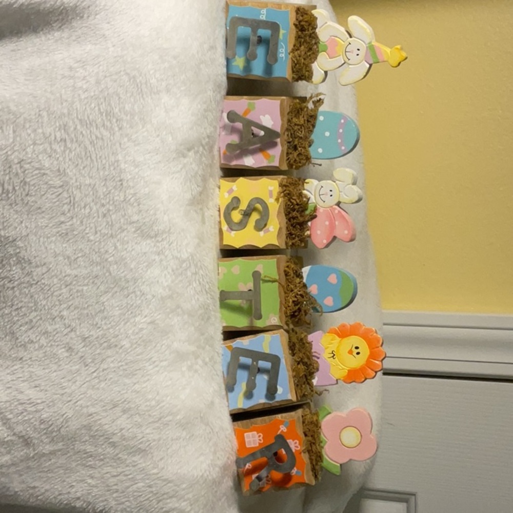 Colorful Easter Block Decorations